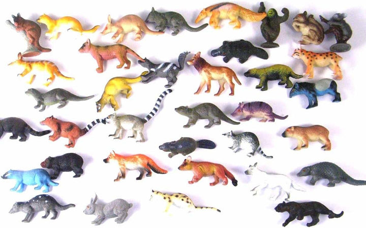 Miniblings 34x Wildtiere Wilde Tiere Tierfiguren Aufstellfiguren Nager Räuber
