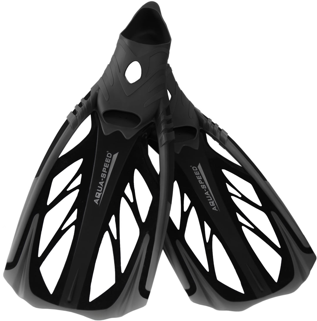 Aqua Speed Erwachsene (Unisex) INOX Fins Schwimmzubehör 46/47 grau/weiss, 46/47 grau/weiss