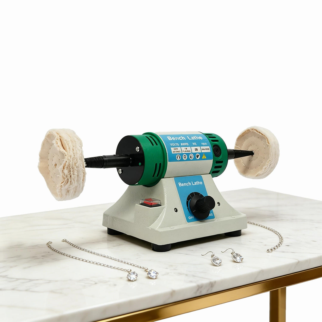 Tischpolierer Poliermaschine Schmuck Poliermaschine Set Mini Poliermaschine mit 4 Polierpaste Stand