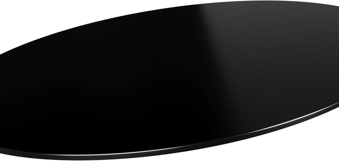 BIJON Glasplatte Schwarz Rund Tisch ESG Sicherheitsglas - Für Esstisch, Couchtisch, Gartentisch, Sch