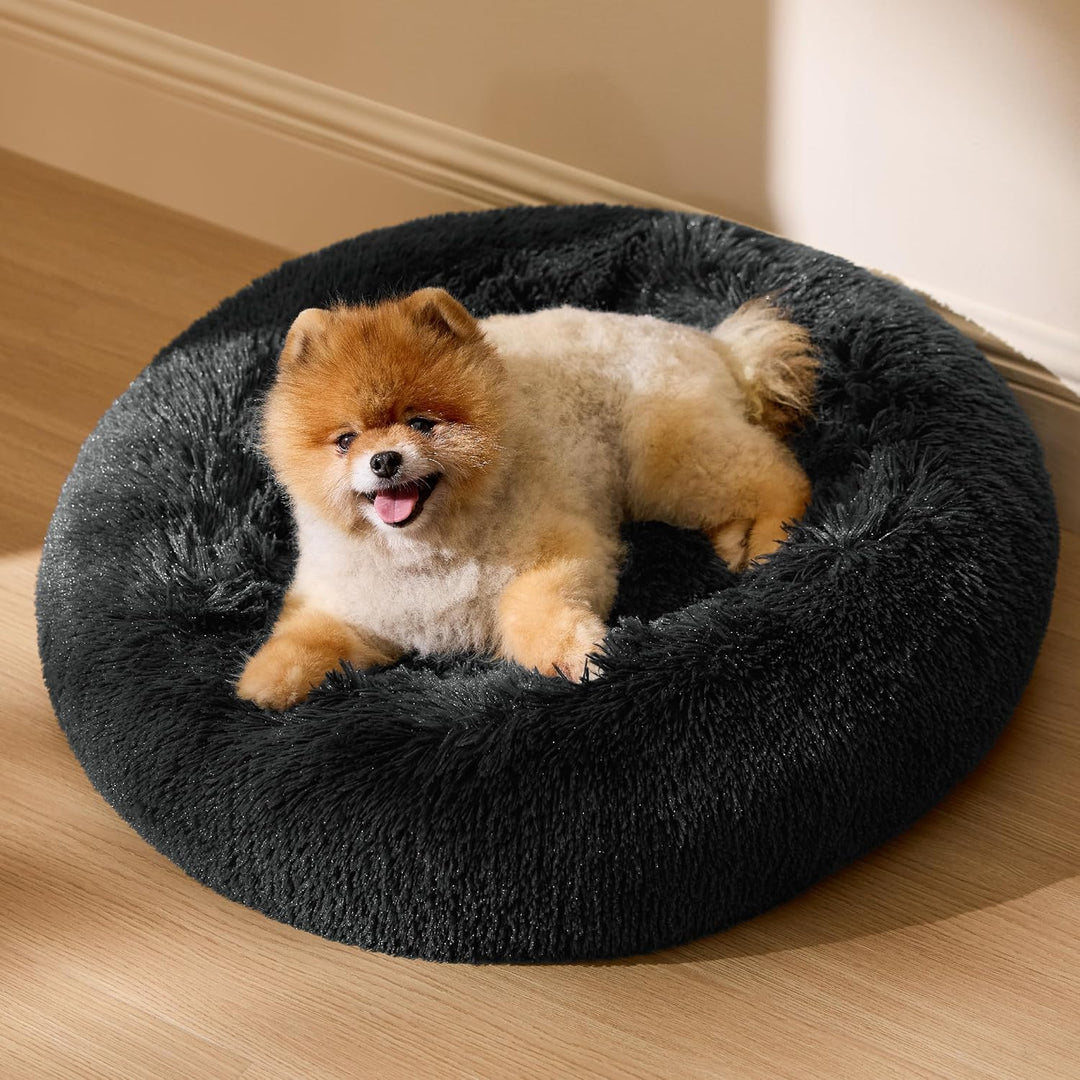 BEDSURE Hundebett waschbar Flauschiges Katzenbett - Ø 60 cm Katzenschlafplatz für Katzen und kleine