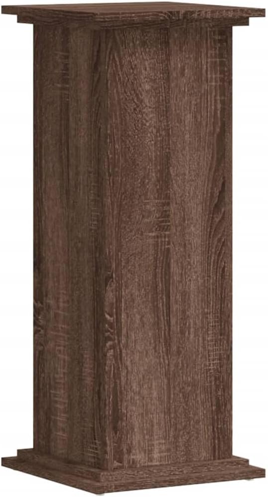 Pflanzenständer Eichen-Optik 33x33x80 cm Holzwerkstoff Pflanzenregal, Blumenregal Indoor/Outdoor, Bl