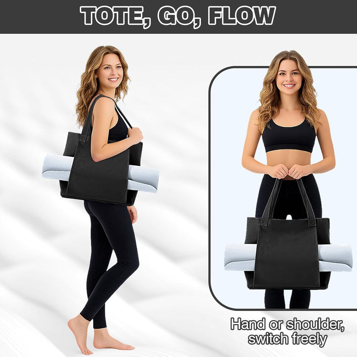 Yogatasche Damen Gross, wasserdichte Yoga Tasche mit Nassfach, Klettverschluss & Schnellzugriff für
