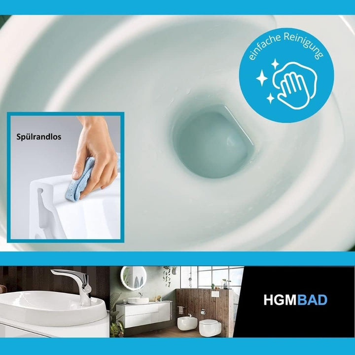 Geberit Vorwandelement + Bartolo WC + Drückerplatte + WC-Sitz Delta51 Star Star Delta51, Star Delta5