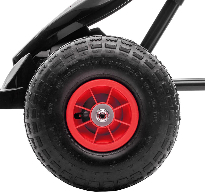 HOMCOM Gokart, Kinderfahrzeug mit 3-stufigen verstellbarem Sitz, Tretfahrzeug mit Gummireifen, Pedal