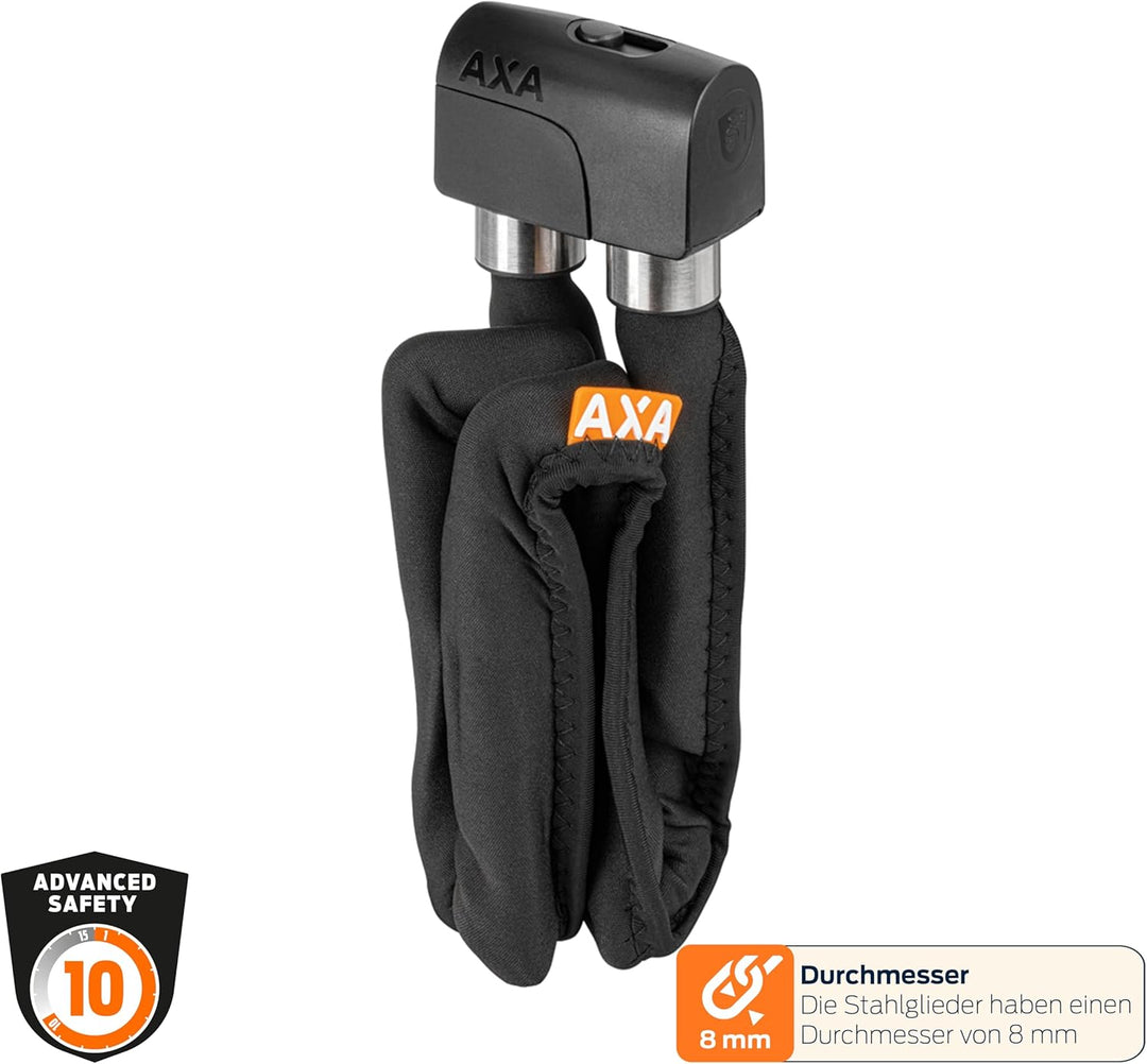 AXA Foldable 8-100 Faltschloss – Länge 100 cm – Stahlglieder 8 mm – Sicherheitsstufe 10 – Inkl. Halt