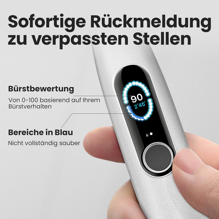 Oclean X Pro Elite Elektrische Zahnbürste mit 6 Bürstenköpfe &amp; Reiseetui, Schallzahnbürste mit Farbd