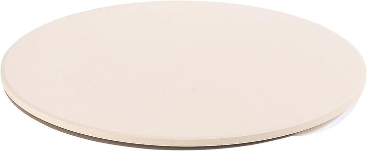 Pizzabackstein: Runder Pizzastein mit Aluminium-Servierblech, Ø 33 cm (Steinbackofen-Pizza-Platten,