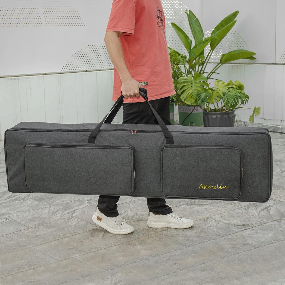 AKOZLIN Gigbag für 88 Tasten, tragbar, langlebig, für E-Piano, gepolstert, universal, wasserdicht, O