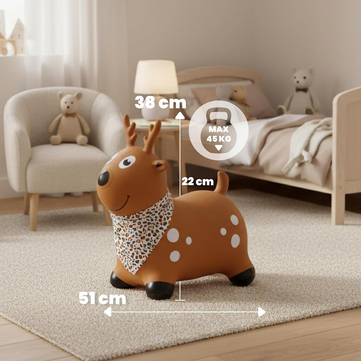 sun baby Hüpftiere ab 1 Jahr mit Pumpe aufblasbares Hüpfspielzeug aus Hochwertigem und Strapazierfäh