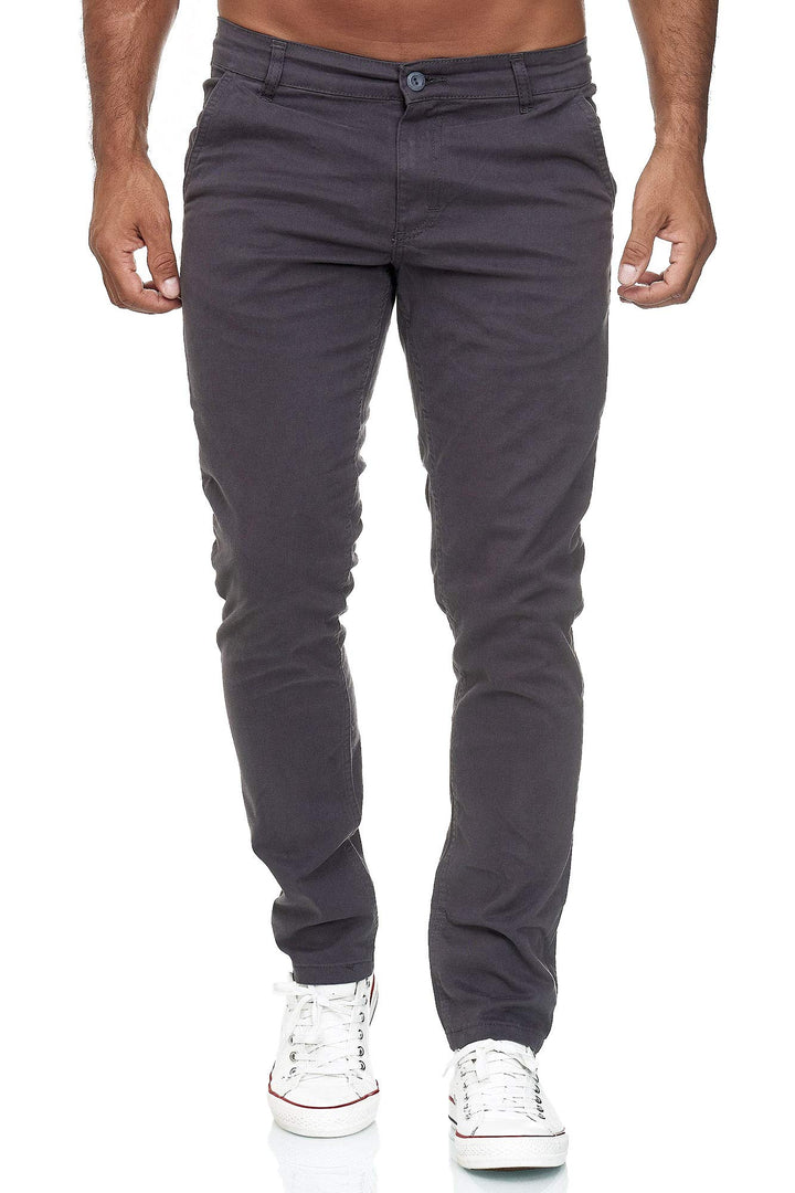 Elara Herren Chino Hose Stretch 29W / 30L Anthrazit, 29W / 30L Anthrazit