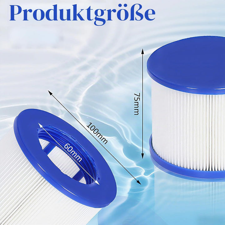 Ersatz Whirlpool Filter für Aufblasbares Spa, Pool Filterkartuschen mit Schutznetze für Aquaparx, In