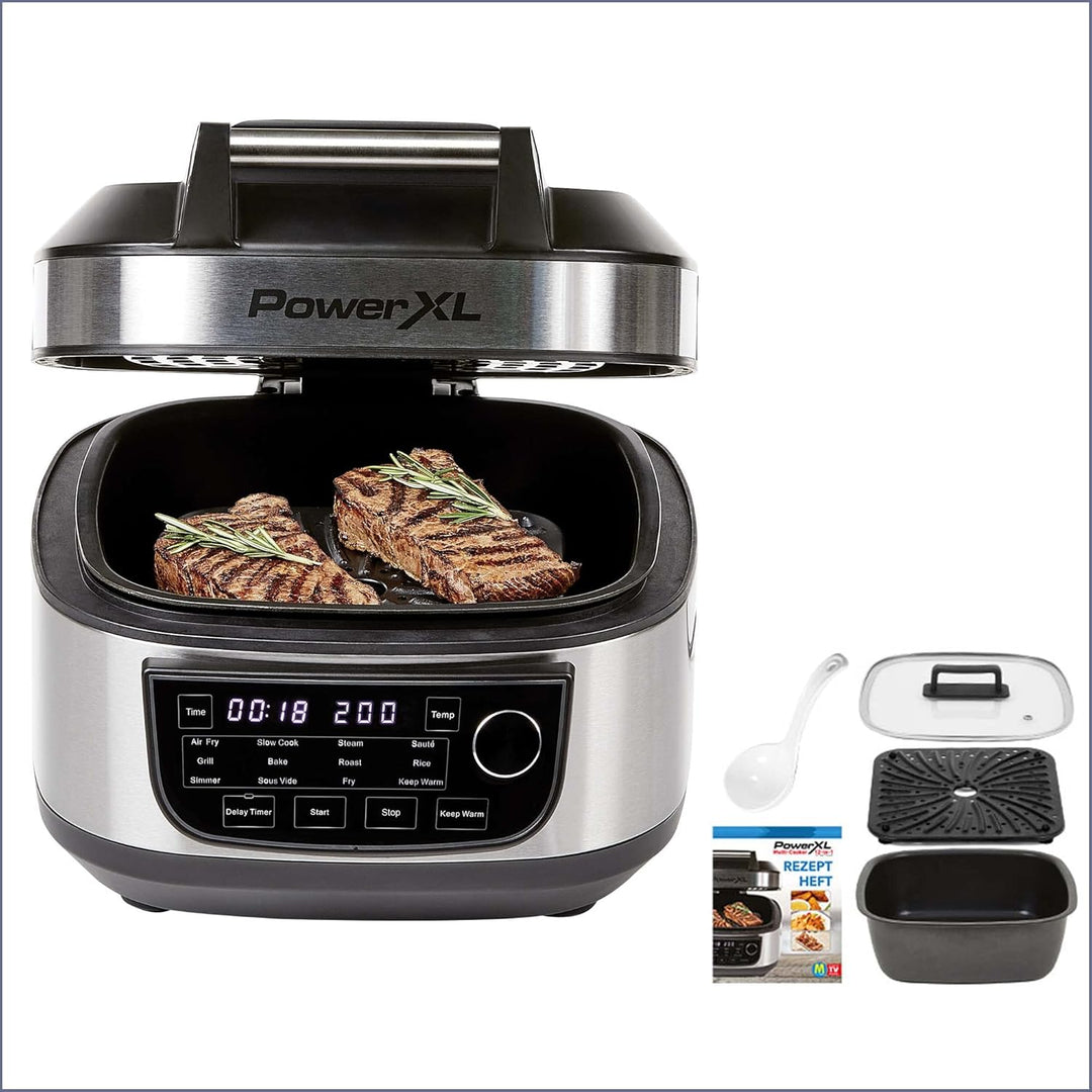 PowerXL Multicooker 12-in-1 Grillplatte - Zubehör - Für perfekte Grillstreifen mit Ihrem PowerXL Mul