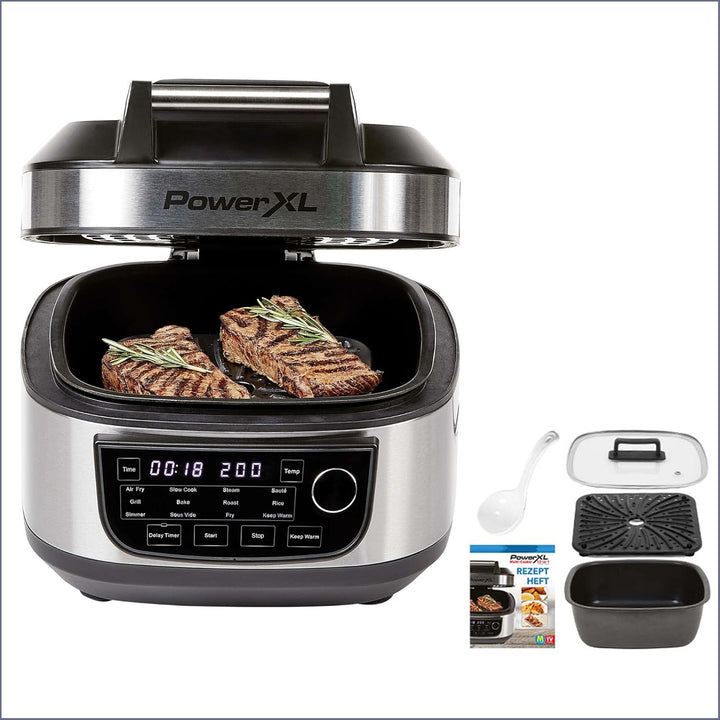 PowerXL Multicooker 12-in-1 Grillplatte - Zubehör - Für perfekte Grillstreifen mit Ihrem PowerXL Mul