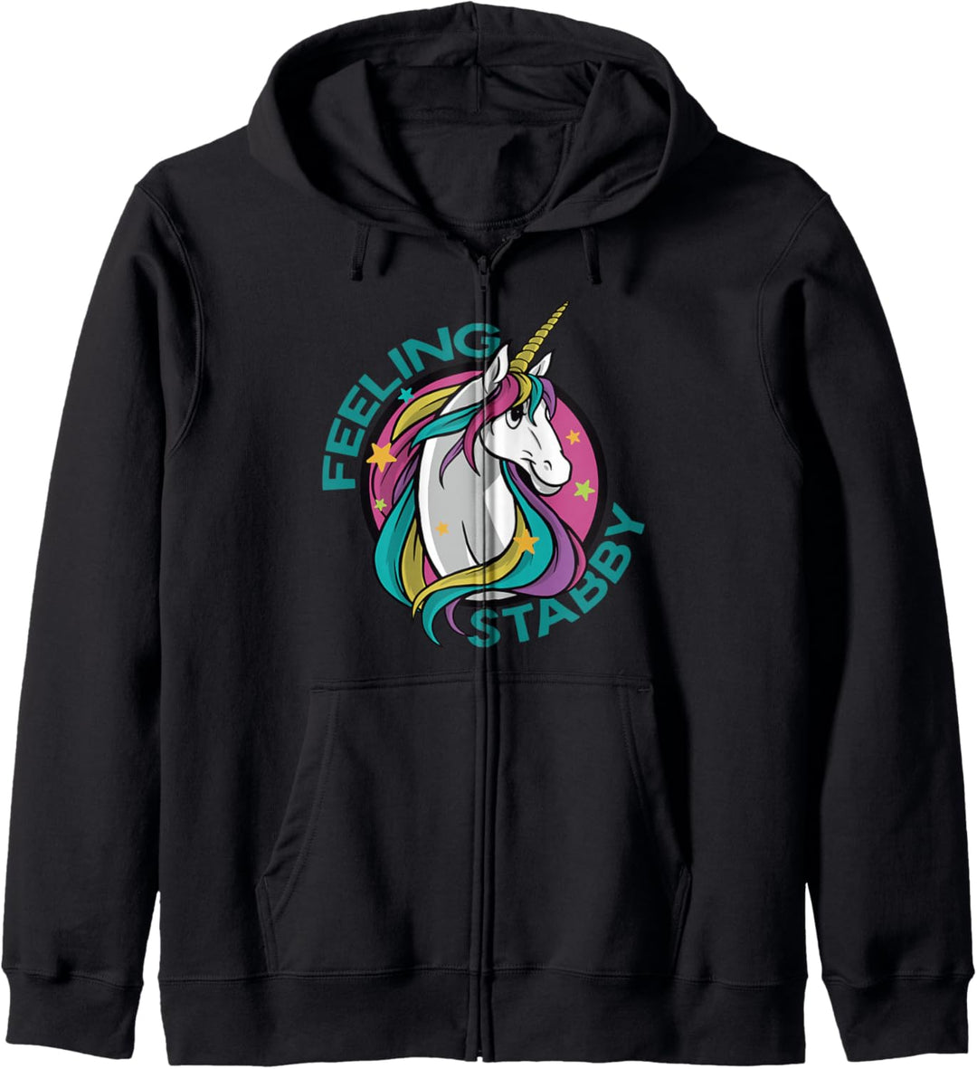 FEELING STABBY Funny Unicorn Introverts Meme Kapuzenjacke