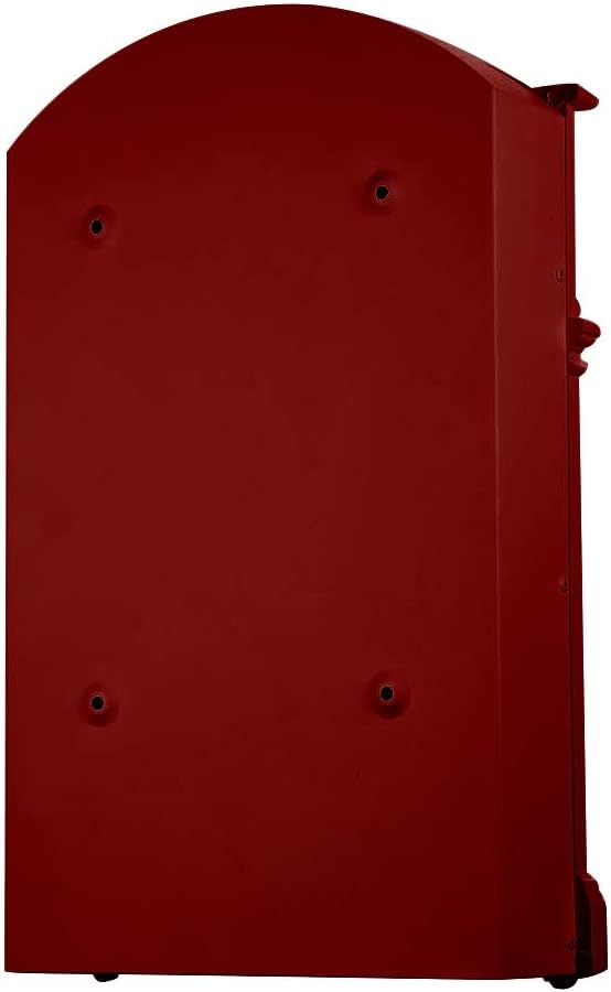 Melko Retro Briefkasten mit A4 Einwurf-Format, Aluguss und Stahl, ca. 25,5 x 8,6 x 41 cm, Rot, Rot