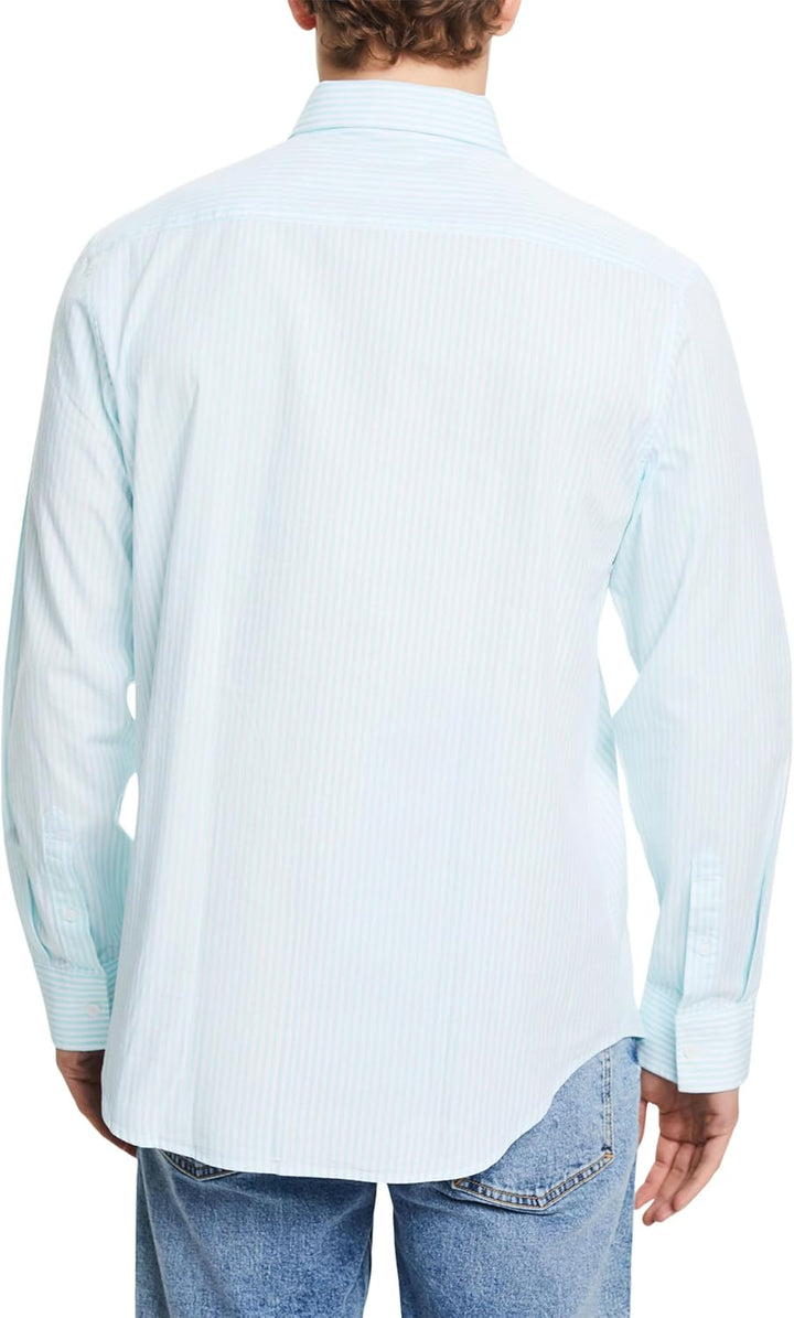 ESPRIT Herren Hemd L 390/Light Aqua Gre, L 390/Light Aqua Gre