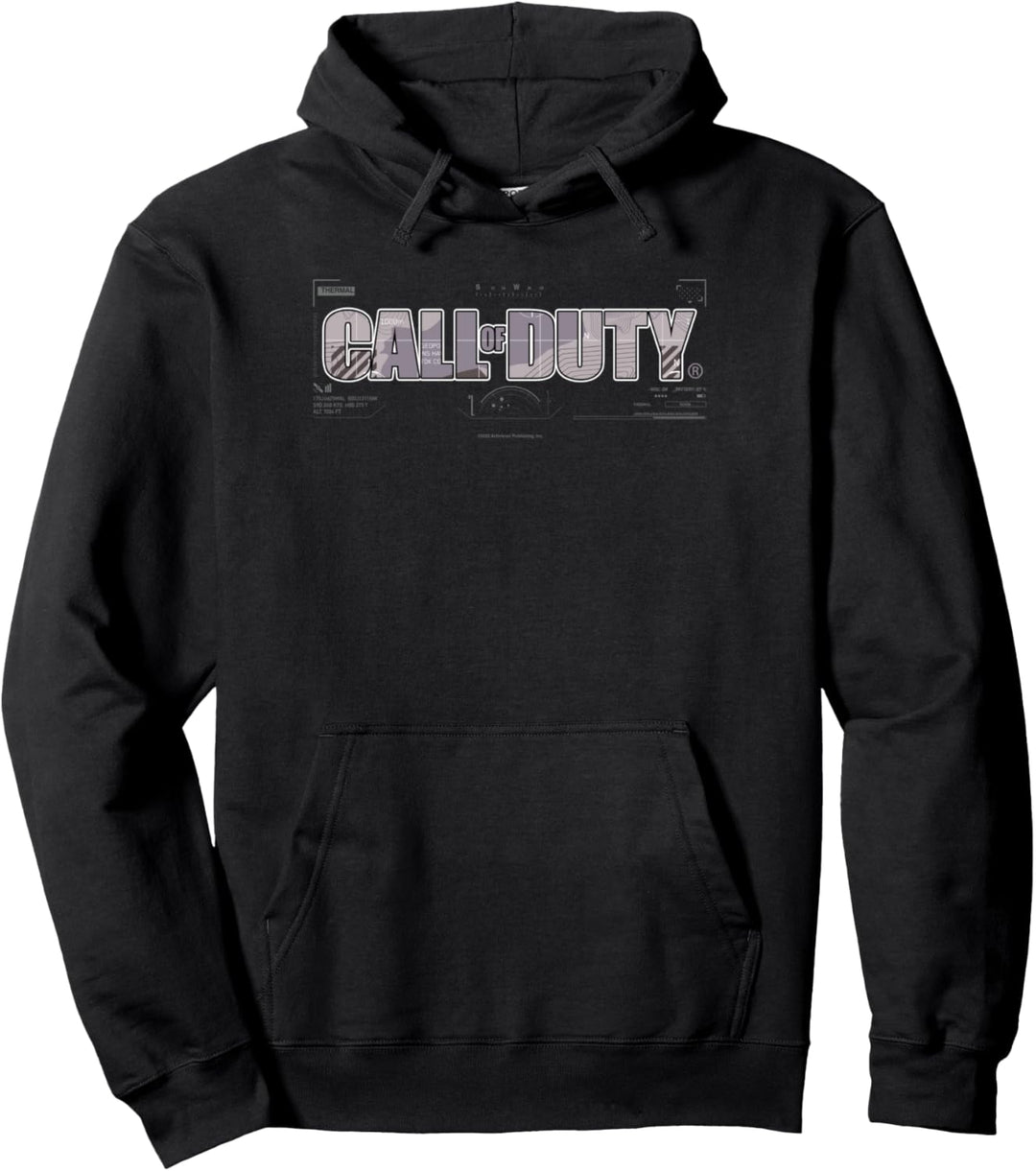 Call Of Duty Classic Game Logo Seen Through Visor Pullover Hoodie