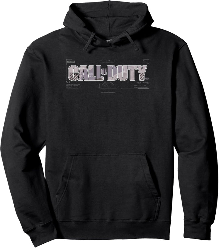 Call Of Duty Classic Game Logo Seen Through Visor Pullover Hoodie