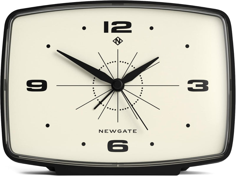 NEWGATE® Brooklyn Retro-Wecker/Tischuhr – rechteckiger Wecker – Schlafzimmerzubehör – Schreibtischzu