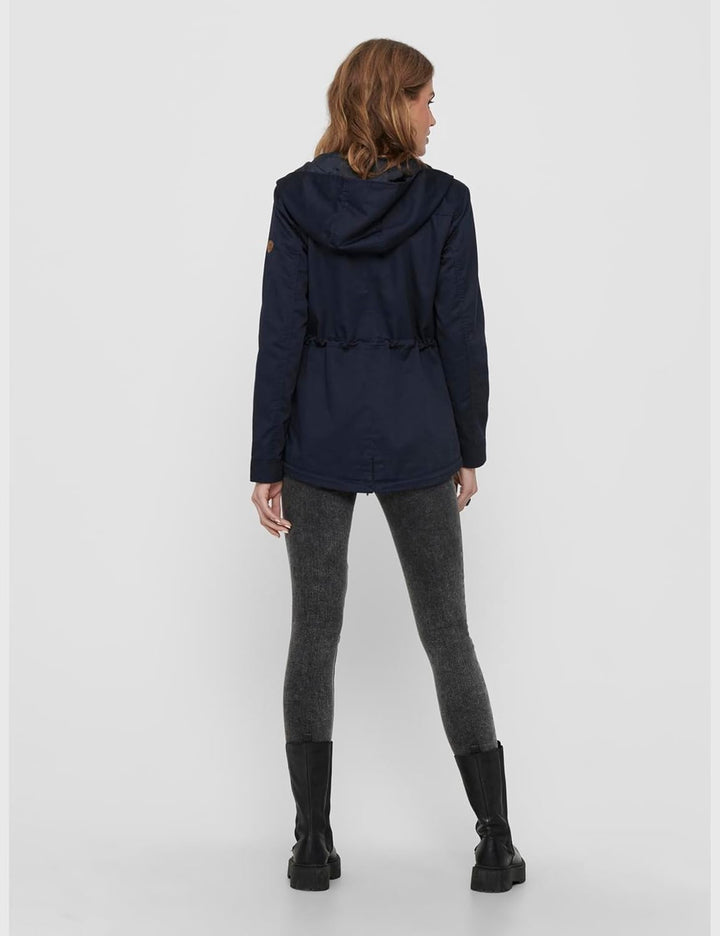 ONLY Female Jacke Leinen Parka XS Blue Graphite, XS Blue Graphite