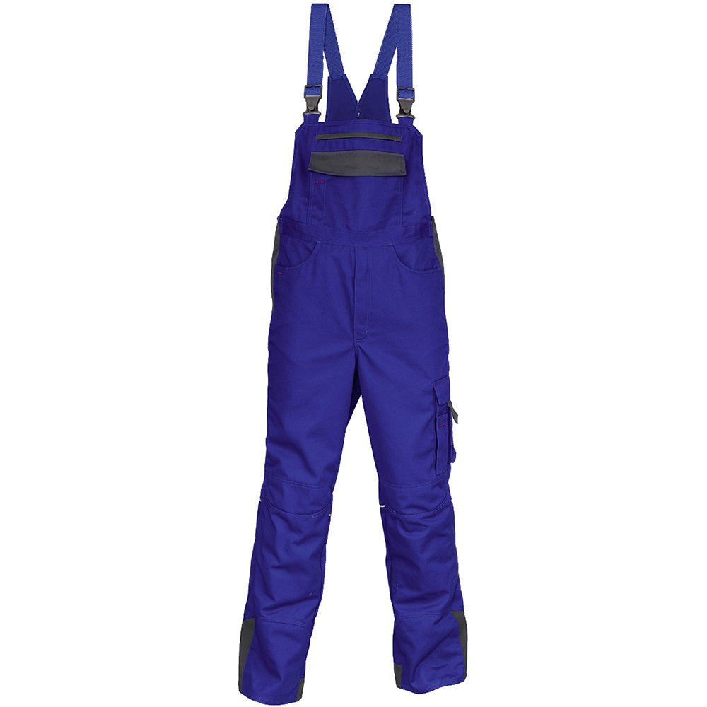 KÜBLER IMAGE VISION Arbeitslatzhose blau, Grösse 48, Herren-Arbeitslatzhose aus verstärkter Baumwoll