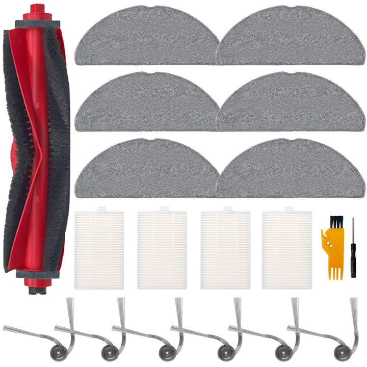 21 Stück Zubehörset für Roborock Q7 L5 / Q7 L5+ / Q7 M5 / Q7 M5+ Roboterstaubsauger, 1 Hauptbürsten,