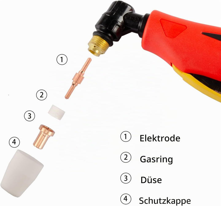 KERUE PT-31 Extended Air Plasma Schneiddüse Elektrode Verbrauchsmaterialien passend für CUT-40 CUT-5