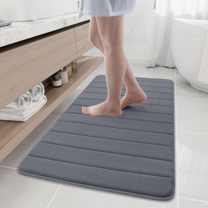 Homaxy Memory Foam Badezimmer Badeteppiche Saugfähige Rutschfester Badvorleger Waschbar Badematte -