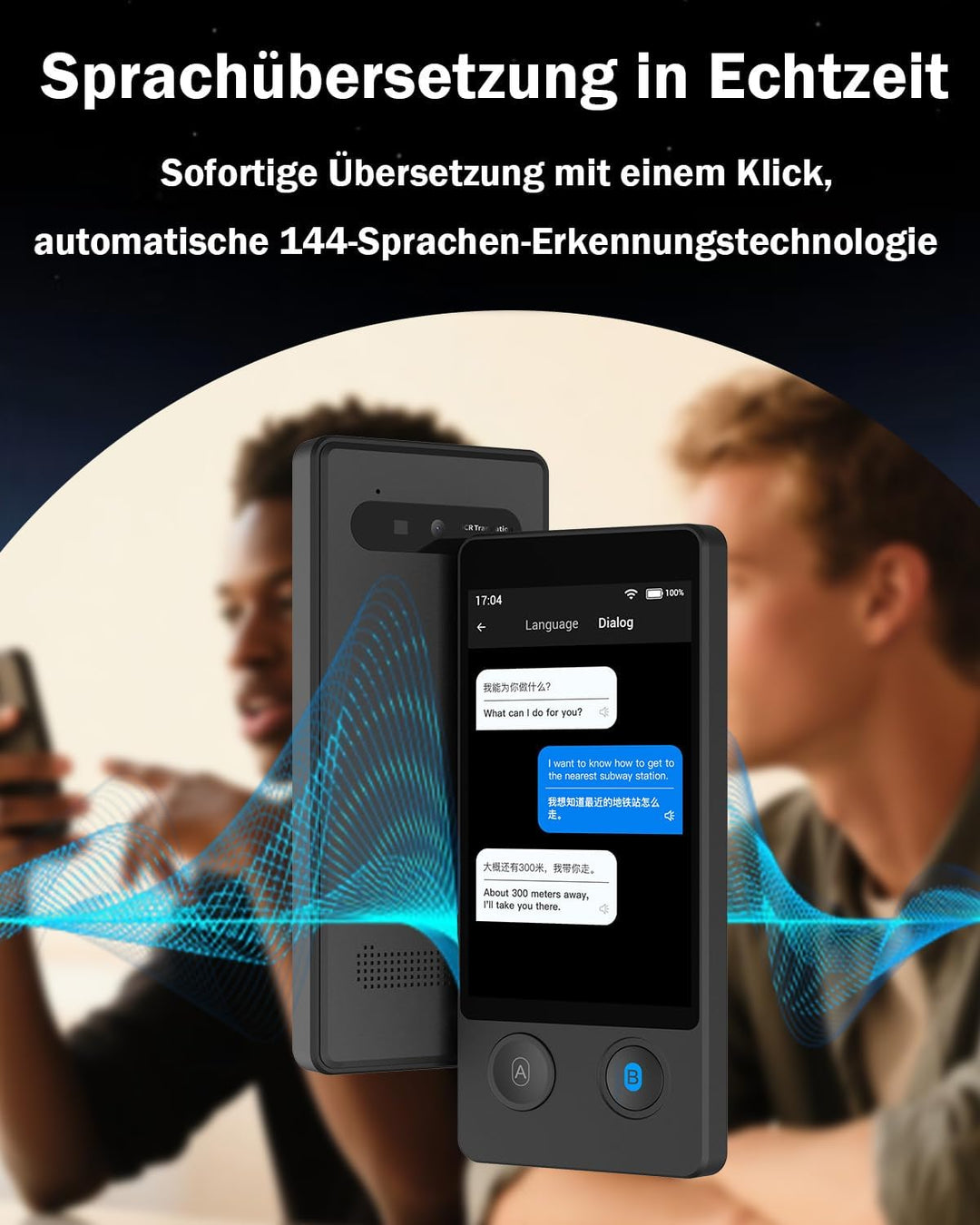 Wooask Sprachübersetzer Ohne Internet, Übersetzer Gerät Testsieger, Translator W12 Übersetzer Echtze