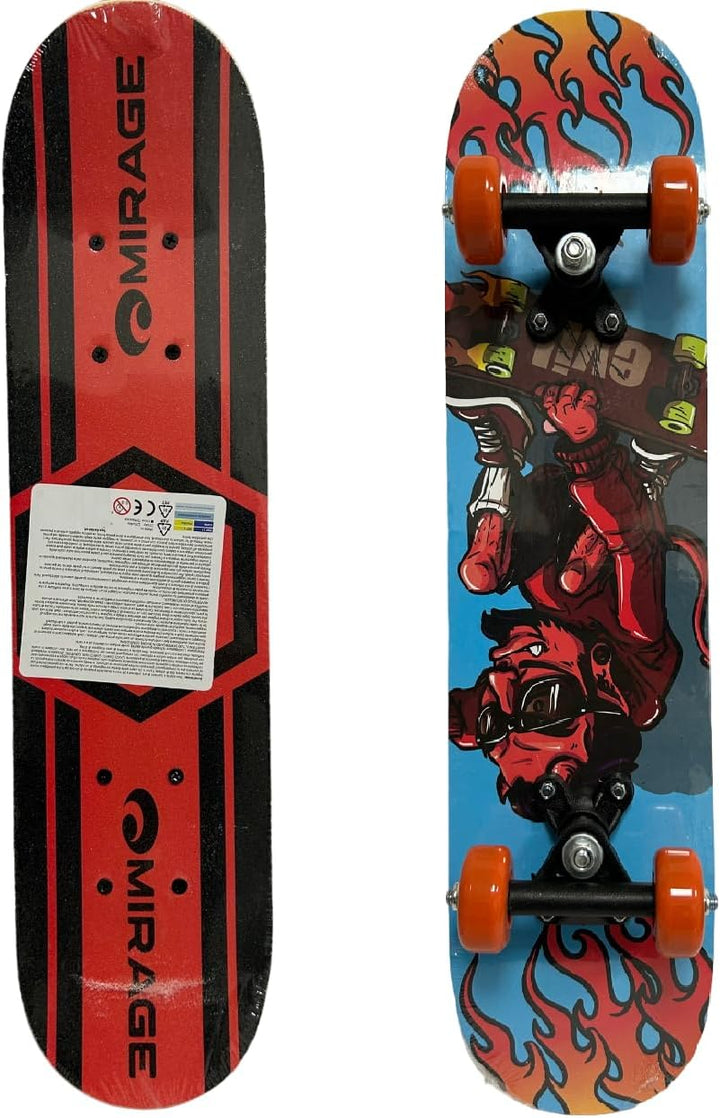 Skateboard für Kinder Skate für Kinder, 60 cm, Skateboard für Kinder, Skateboard aus Holz, komplett
