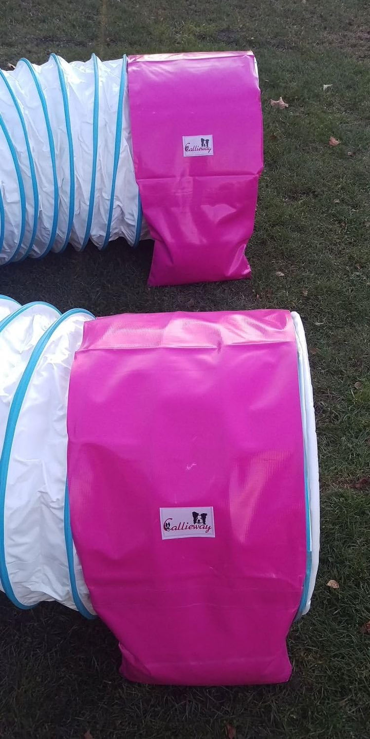 Callieway Agility Tunnel Stützsandsäcke (2er Pack) Standard - org (Magenta 2X), Magenta 2x