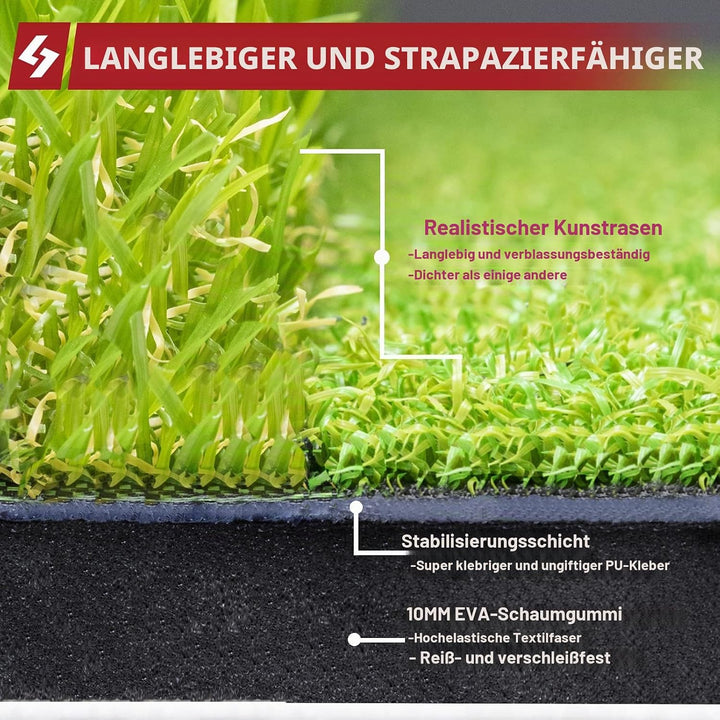SAPLIZE Grosse Faltbare Golf-Schlagmatte, Enge Lie, Rough und Fairway für Driving, Chipping und Putt