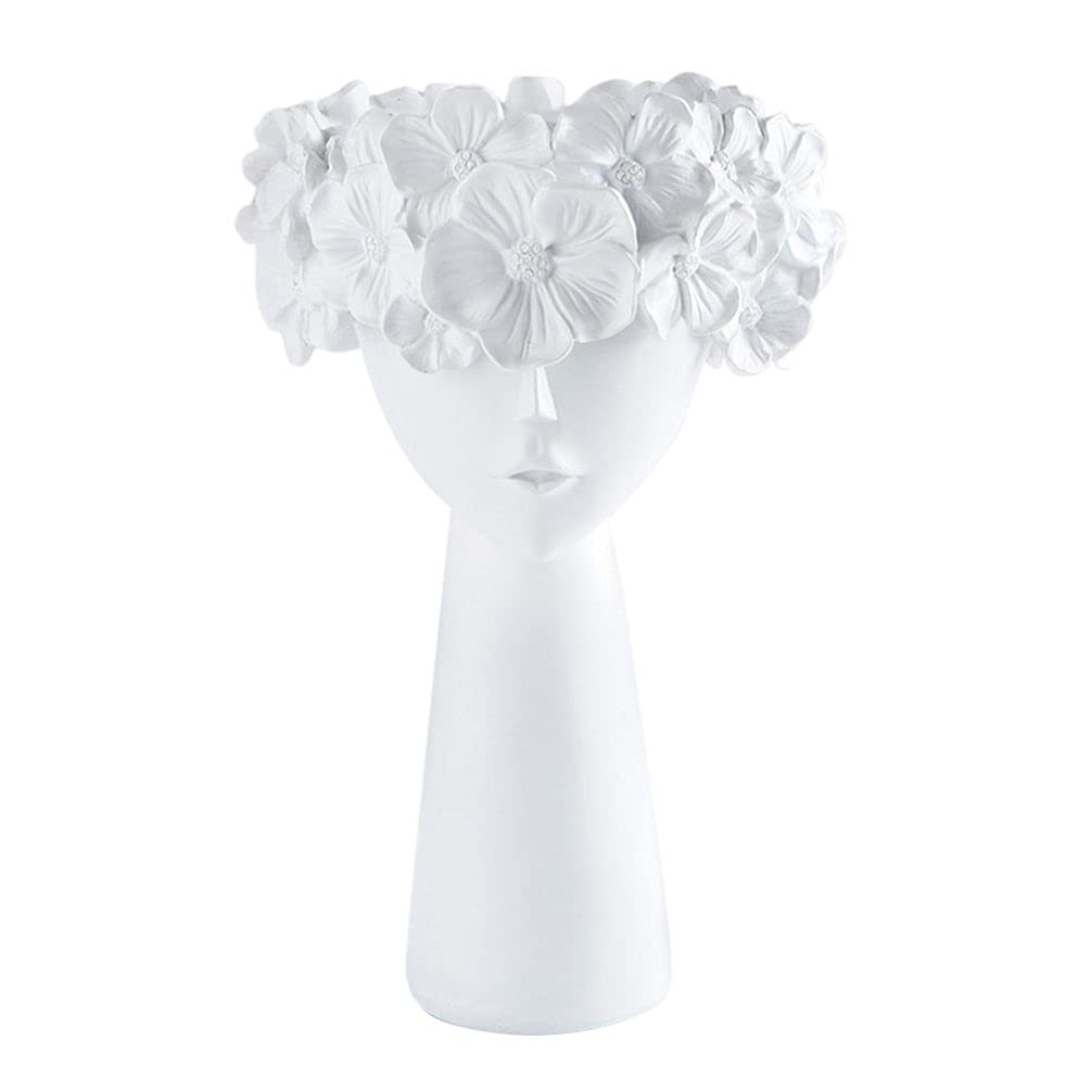 Cabilock Kopf Skulptur Vase Frauenkörper Körperblumenvase Figur Büste Blumentopf Nordische Gesicht A