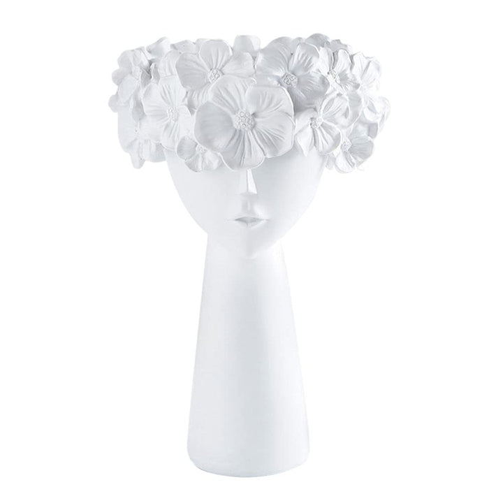 Cabilock Kopf Skulptur Vase Frauenkörper Körperblumenvase Figur Büste Blumentopf Nordische Gesicht A