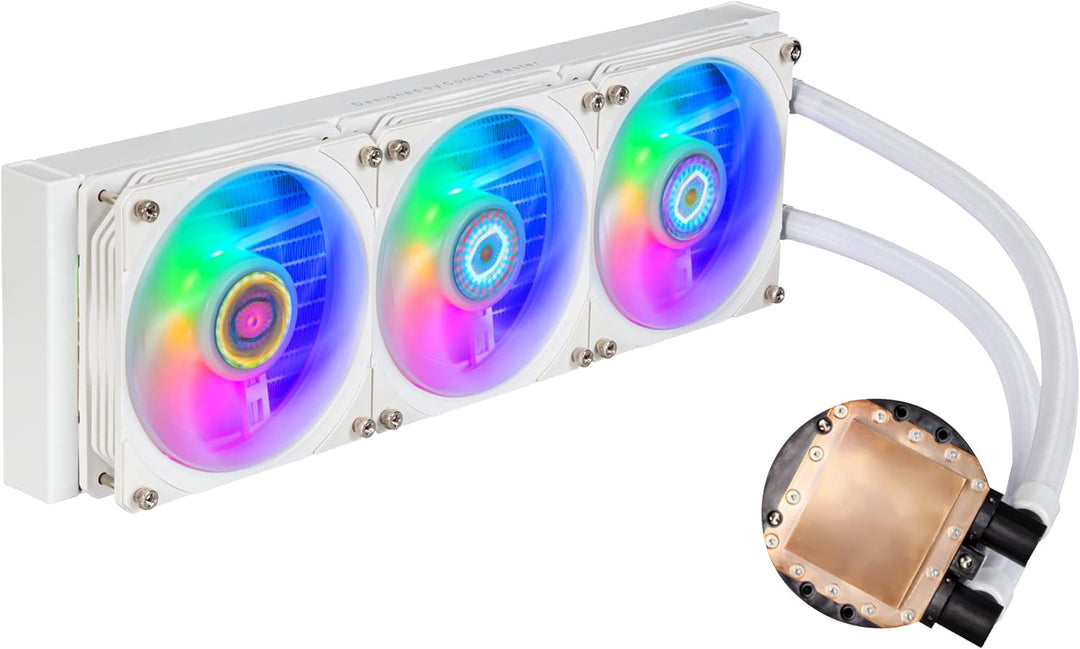 Cooler Master MasterLiquid PL360 Flux CPU-Kühler - AIO Wasserkühlung mit 3 x 120mm Lüfter, 360mm Küh