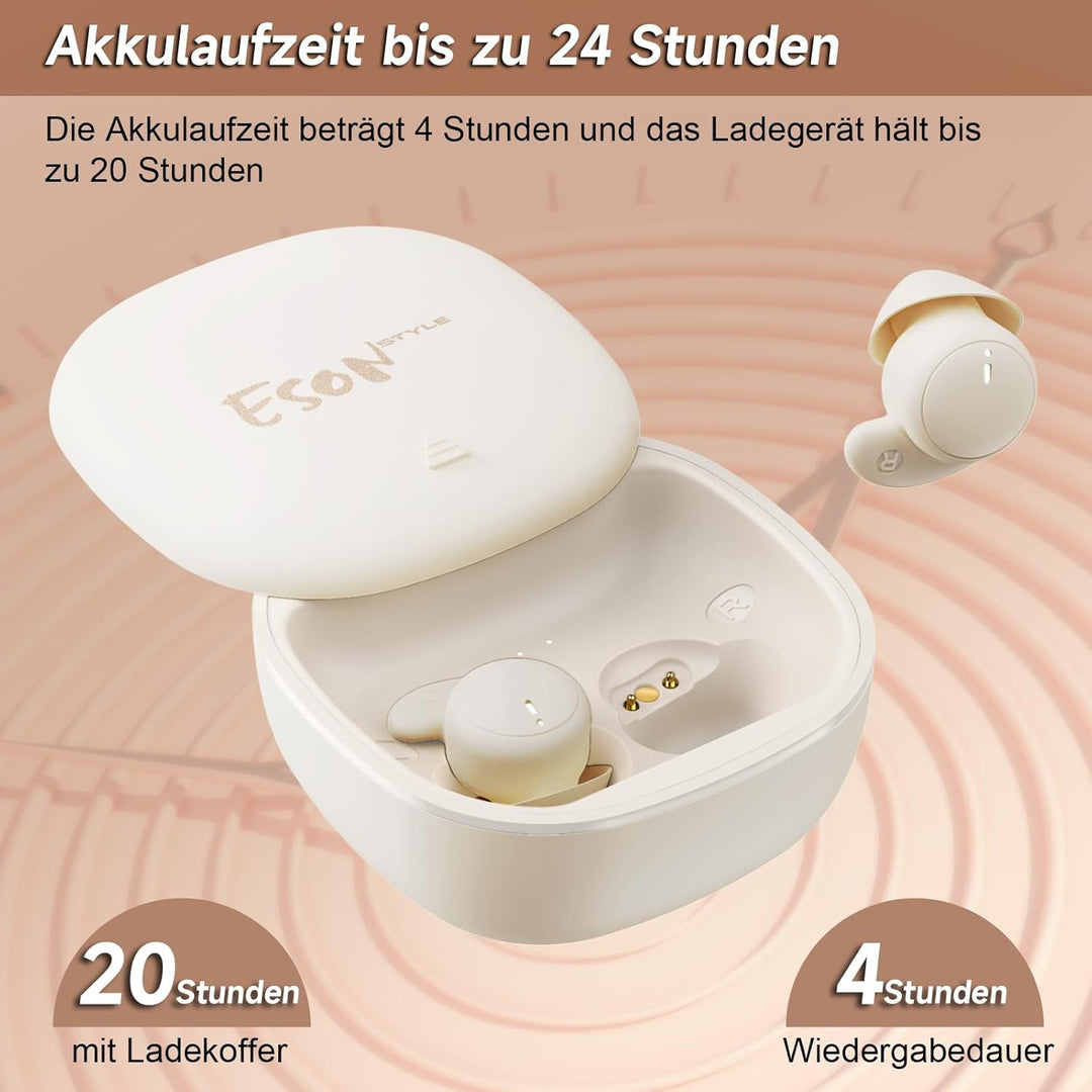 esonstyle Schlafkopfhörer Seitenschläfer Mini Kopfhörer zum Schlafen - Bluetooth 6.0, IPX6 Kabellose