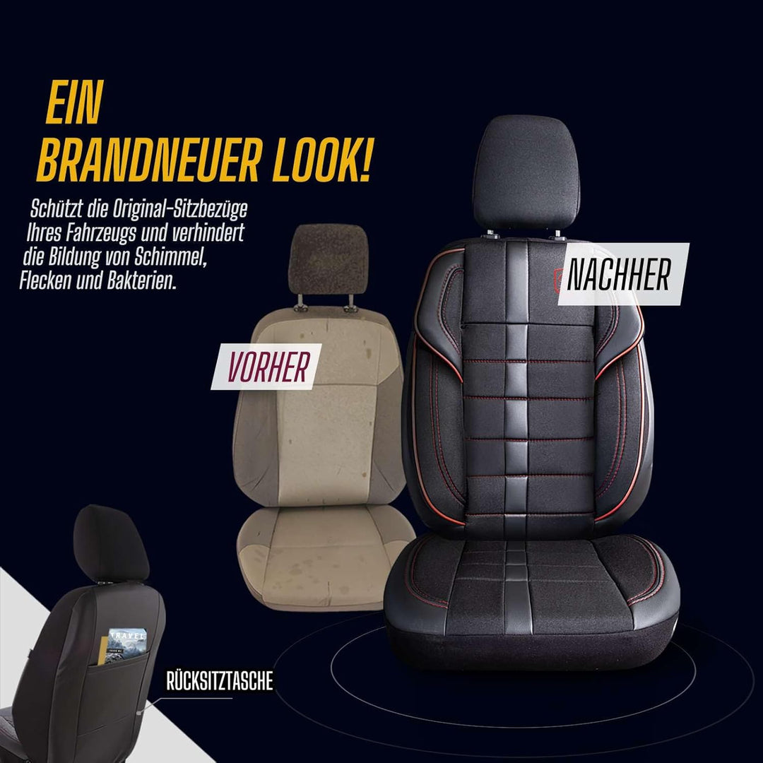 Autositzbezüge Universal – Premium Autozubehör Innenraum für PKW & SUV – Jacquard Sitzauflage, Autos
