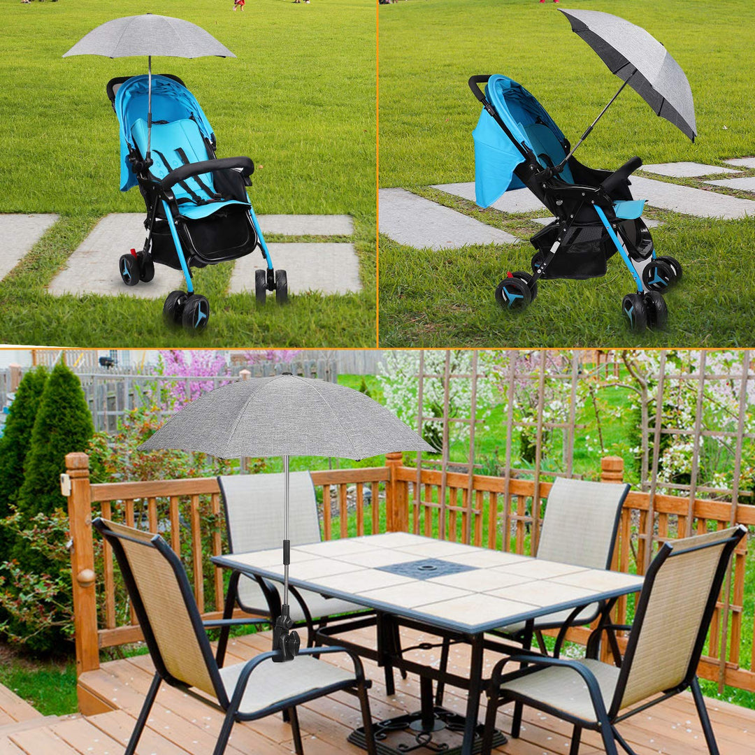 Winload Universal Sonnenschirm kinderwagen, UV Schutz 50+ Sonnenschutz für buggy, kinderwagen regens