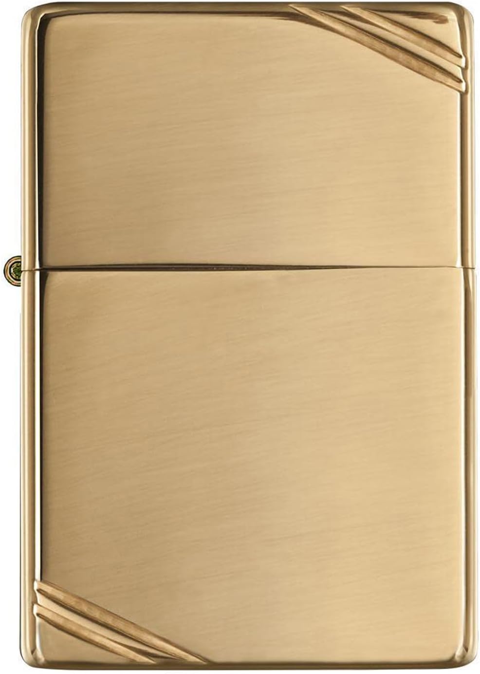 Zippo Sturmfeuerzeug - Modell Vintage - High Polish Brass Finish in Gold - Nachfüllbar - Wiederverwe