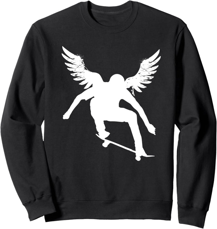 Skateboarding Angel Skateboarder Retro Vintage Sweatshirt