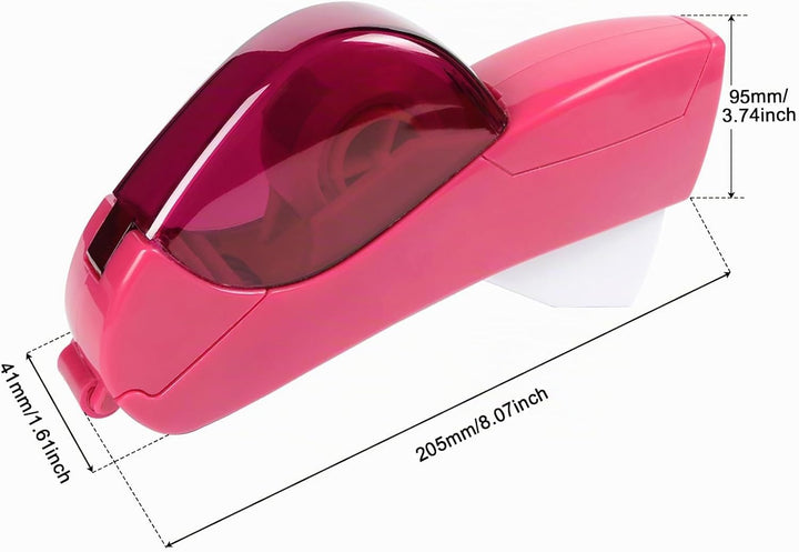 Rosenrot Automatischer Klebebandabroller, handgehalten, durchsichtiger Klebebandschneider mit einem
