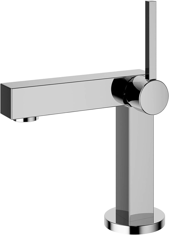 KEUCO Waschtisch-Armatur chrom für Waschbecken im Bad, mit Ablaufgarnitur Zugstange, Höhe 22,1cm, De