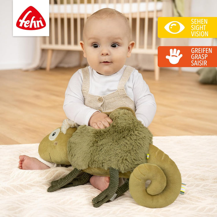 Fehn Kuscheltier Chamäleon XL – Spielgefährte, Beschützer & Kuschelfreund: Grosses Stofftier zum Gre