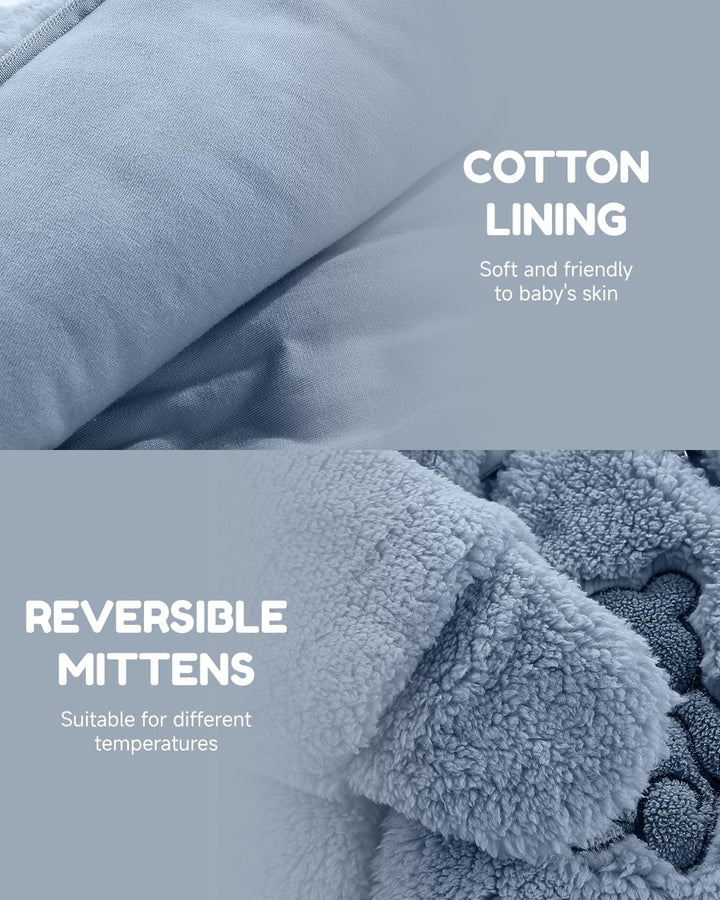 WYTbaby Baby Overall Winter Fleece Warm Schneeanzug Baby Romper Mit Kapuze Für Jungen Mädchen 0-12 M