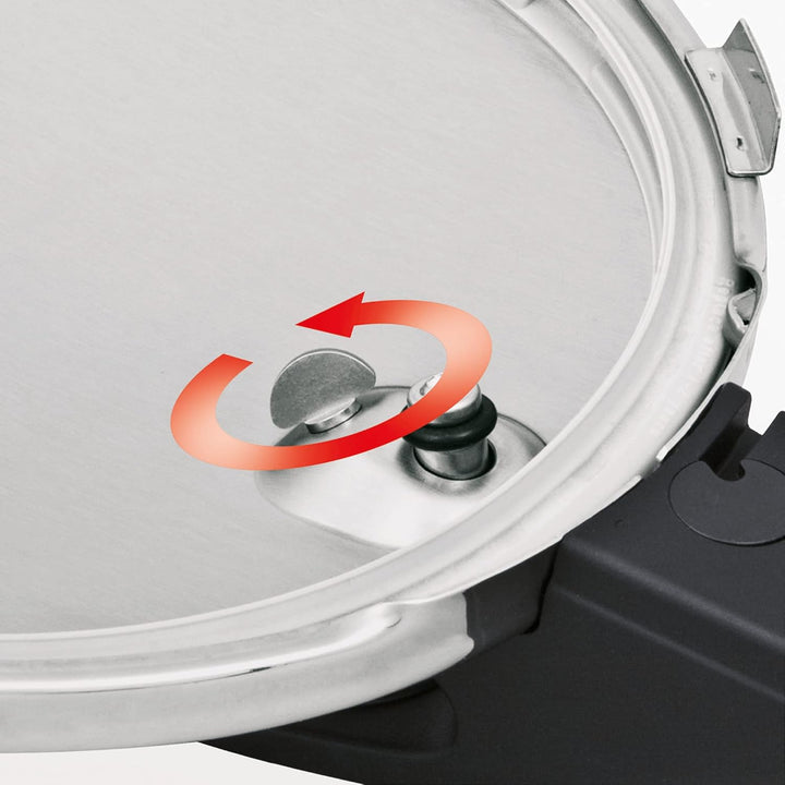 Fissler Vitaquick / Induktions-Schnellkochtopf Edelstahl-Dampfkochtopf, 2 Garstufen, stapelbar, Silb