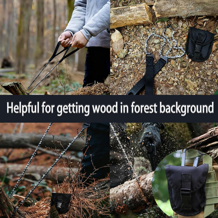 WhaleO Handbohrer Bushcraft, Handbohrer Holz mit Lederhülle,Holzbohrer Outdoor Bohrer Outdoor Surviv