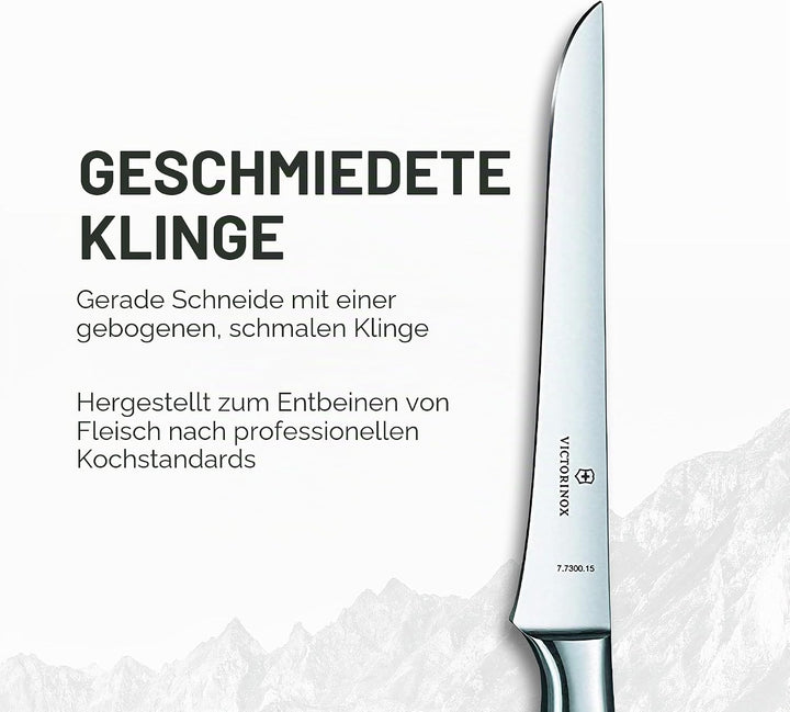 Victorinox, Grand Maître, Profi Ausbeinmesser, Extra Scharfe Klinge, gerader Schliff, 15 cm, Edler H