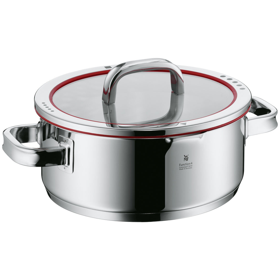 WMF Function 4 Kochtopf gross 24cm, Glasdeckel, Bratentopf Induktion 4,1l, Cromargan Edelstahl polie