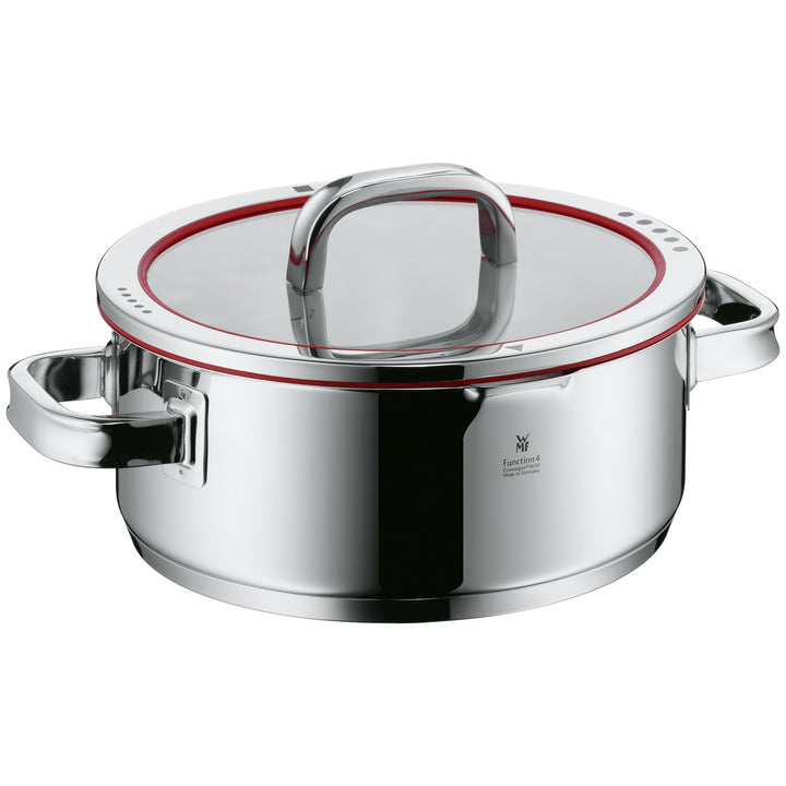 WMF Function 4 Kochtopf gross 24cm, Glasdeckel, Bratentopf Induktion 4,1l, Cromargan Edelstahl polie